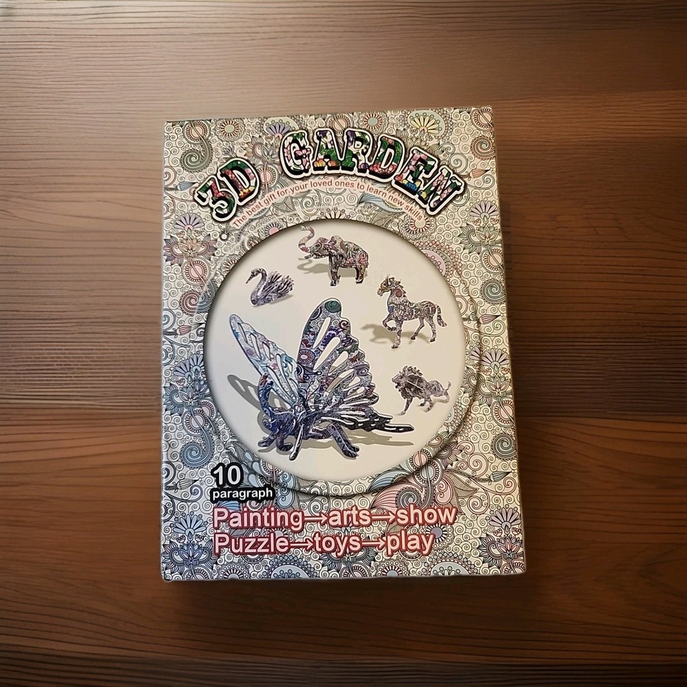 New 9-Pack 3D Garden Puzzles Kit 24-Colored Pens 3D Toys‎ Creative Gift Art NIB